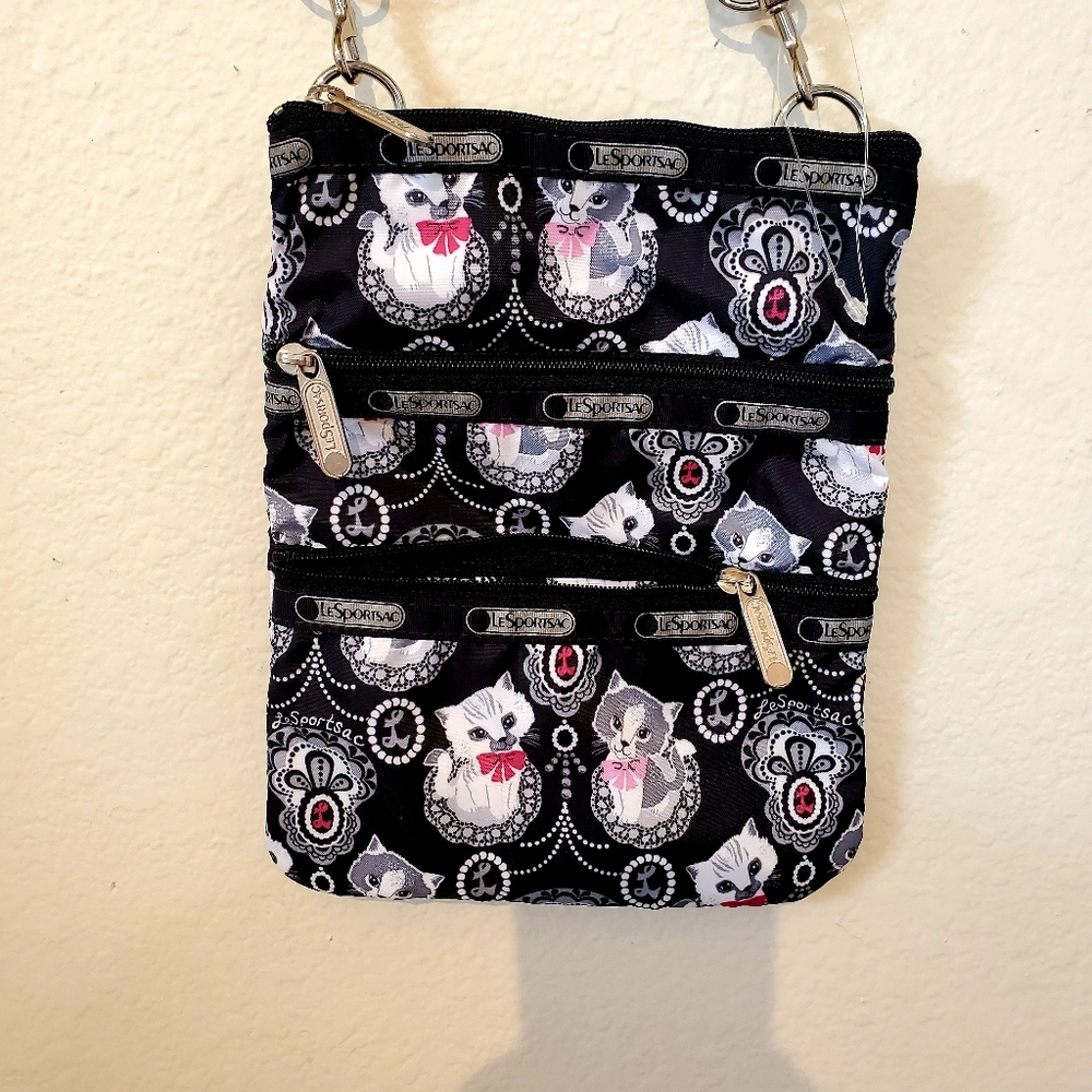 Lesportsac kitty cat crossbody handbag